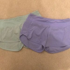 Bundle of 2 lululemon running shorts sz 6